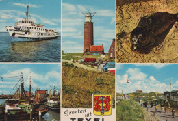 Delcampe - Nederland Texel Noord Holland Veerboot Vuurtoren Zeehond Vissershaven #SCH126 - Texel