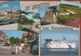 Delcampe - Nederland Terschelling Friesland Collage Dorpszichten Landschap Unposted #SCH105 - Terschelling