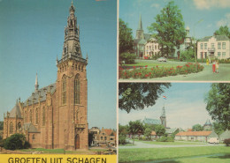 Delcampe - Nederland Schagen Grote Kerk Dorpsgezicht Architectuur Oblitereerd #SCH103 - Schagen