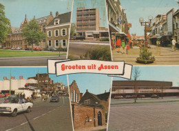 Delcampe - Nederland Assen Collage Stadstaferelen Architectuur Hotel Gefrankeerd #SCH111 - Assen