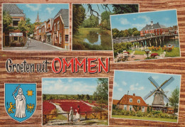 Delcampe - Nederland Ommen Diverse Dorpsgezichten Heidelandschap En Molen #SCH083 - Ommen
