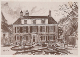 Delcampe - Nederland Assen Ontvangershuis Architectuur Formele Tuin Geannoteerd #SCG876 - Assen