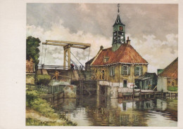 Delcampe - Nederland Hindeloopen Sluiswoning Ophaalbrug Kanaal Ungebruikt Unposted #SCG839 - Hindeloopen