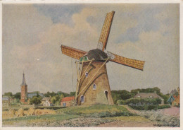 Delcampe - Nederland Domburg Windmolen Dorpsgezicht Landschap Kerk Gebruikt #SCH694 - Domburg