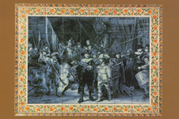 Delcampe - Nederland Delft Zuid Holland Rembrandt S Nachtwacht Delfts Blauw Tegels #SCH609 - Delft