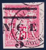 Delcampe - Lot 1972 - (Colonies) Nouvelle-Calédonie N°7 75c Rose Surcharge À CHEVAL R.R - Gebraucht