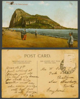 Delcampe - Gibraltar Old Colour Postcard Rock From The Neutral Ground, Woman, A. Benzaquen - Gibraltar