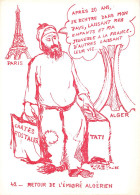 Delcampe - Algérie Alger 1985 Illustration Illustrateur Talbi Retour De L' émigré Algérien - Algerien