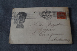Delcampe - Bel Envoi Oblitération Ardennes + Paris Place De La Bourse,publicitaire 1911,Superbe Ancien Courrier,pour Collection - 1877-1920: Semi-Moderne