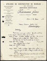 Delcampe - Facture HAISMANN Frères à Belfort Modéles Cylindres Carters Automobiles - Non Classés