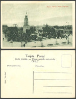 Delcampe - Chile Old Postcard Iquique Plaza Arturo Square, Clock Tower Street Scene Gardens - Chile