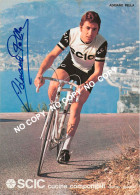Delcampe - CARTE CYCLISME GRANF FORMAT ADRIANO PELLA SIGNEE TEAM SCIC 1971 ( FORMAT 20,5 X 28,5 ) - Radsport