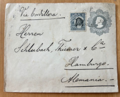 Delcampe - Entier Postal Stationery 1908 Avec Complément Timbre Pour Hambourg Allemagne , Voir Scans - Chile