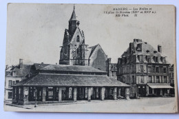 Delcampe - CPA [72] Sarthe > Mamers -  Les Halles Et L'Eglise St Nicolas - Mamers