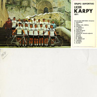 Delcampe - CARTE CYCLISME GRAND FORMAT TEAM KARPY 1971 ( FORMAT 14,5 X 29,5 ) - Radsport
