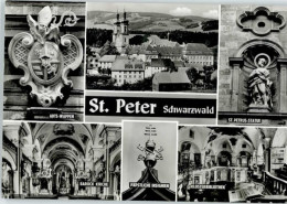 Delcampe - St Peter Schwarzwald Abts Wappen St Petrus Statue - St. Peter