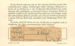 Delcampe - A6157 CPA Sweden 1940 - Postgiro Mandate Receipt - Stockholm Stempel - Postmarks Sweden - Post & Briefboten