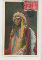 Delcampe - INDIENS D'AMERIQUE DU NORD - SIOUX Indian Chief  HOLLOW HORN BEAR (carte Pailletée Gaufrée - Embossed Card) - Indianer