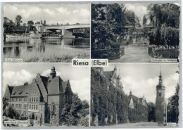 Delcampe - Riesa Sachsen Riesa Elbbruecke Max Planck Oberschule - Riesa