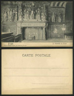 Delcampe - Belgium Old B/W UB Postcard BRUGES La Cheminee Du Franc - Autres & Non Classés