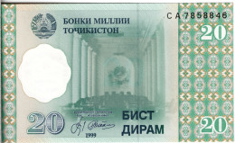 Delcampe - #2427 - Tadjikistan 20 Diram 1999 - Tadjikistan