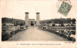 Delcampe - M1708 - VILLEFRANCHE - D69 - Entrée Du Village De BEAUREGARD Par Le Pont - Villefranche-sur-Saone