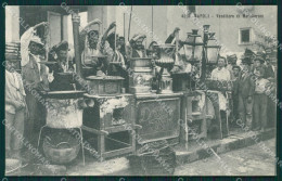 Delcampe - Napoli Città Venditori Di Maccheroni Costumi Cartolina MT4081 - Napoli (Neapel)