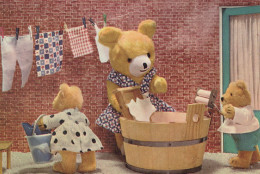 Delcampe - Nederland Leiden Zuid Holland Teddyberen Wassen Huiselijke Scène #SCK162 - Leiden