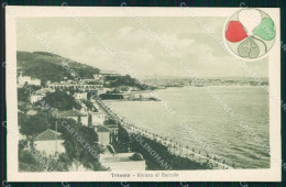 Delcampe - Trieste Riviera Di Barcola Alterocca WWI Tricolore Cartolina KF5723 - Trieste (Triest)