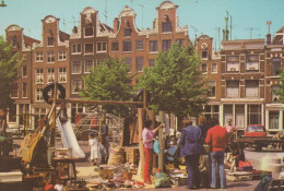 Delcampe - Nederland Amsterdam Noordermarkt Straatmarkt Mensen Architectuur Gevuld #SCH994 - Löwen