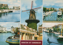 Delcampe - Nederland Dordrecht Windmolen Grachten Architectuur Boten Oblitereerd #SCH953 - Dordrecht