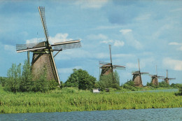 Delcampe - Nederland Kinderdijk Achtkante Watermolens Rivierlandschap Verzonden #SCH932 - Kinderdijk