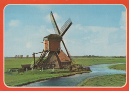 Delcampe - Nederland Boskoop Windmolen In Landschap Aan Water Verzonden #SCH933 - Boskoop