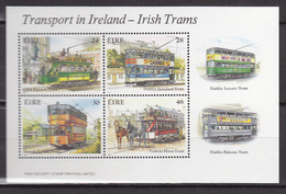 Delcampe - IRLAND  Block 6, Postfrisch **, Verkehrswesen: Historische Straßenbahnen, 1987 - Blocs-feuillets