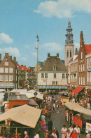 Delcampe - Nederland Middelburg Markt Lange Jan Toren Verzonden Briefkaart #SCK854 - Middelburg