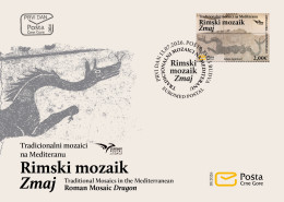 Delcampe - Montenegro - 2026 - Euromed - Traditional Mosaics In Mediterranean - Roman Mosaic Dragon - FDC (first Day Cover) - Montenegro