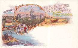 Delcampe - CPA Wisconsin-Capitol Of Madison - 50th Anniversary  L4806 - Madison