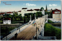 Delcampe - Posen Poznan 1914 - Theaterbrücke Straßenbahn Feldpost WK I Leipzig - 51678401 - Polen
