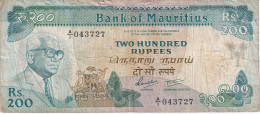 Delcampe - BILLETE DE MAURITIUS DE 200 RUPIAS DEL AÑO 1985 (BANKNOTE) - Mauritius