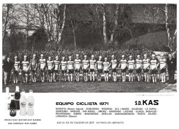 Delcampe - PHOTO REENFORCE, NO CARTE, GROUPE TEAM KAS 1971 FORMAT 20 X 29,5 - Radsport