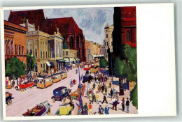 Delcampe - Breslau Wroclaw Künstlerkarte Schweidnitzer Straße Straßenbahn Oldtimer ... - 39346693 - Polen