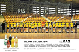 Delcampe - PHOTO REENFORCE, NO CARTE, GROUPE TEAM KAS 1971 FORMAT 20 X 29,5 - Radsport