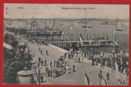 Delcampe - SCHLESWIG HOLSTEIN - CP ANIMEE KIEL - SEEGARTENBRÜCHEN UND HAFEN - N° 228 VERLAG GEBR. LEMPE KIEL 1906 - Kiel