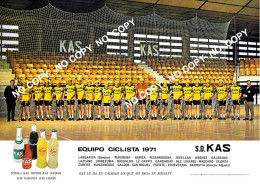 Delcampe - PHOTO REENFORCE, NO CARTE, GROUPE TEAM KAS 1971 FORMAT 15 X 21 - Radsport