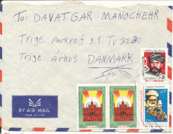 Delcampe - Iran Air Mail Cover Sent To Denmark   (the Cover Is Damaged By Opening) - Iran