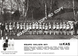 Delcampe - PHOTO REENFORCE, NO CARTE, GROUPE TEAM KAS 1971 FORMAT 15 X 21 - Radsport