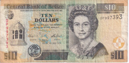 Delcampe - BILLETE DE BELIZE DE 10 DOLLARS  DEL AÑO 2016   (BANKNOTE) - Belize