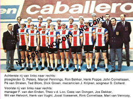 Delcampe - PHOTO REENFORCE, NO CARTE, GROUPE TEAM CABALLERO 1971 FORMAT 15 X 20 - Radsport