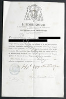 Delcampe - Permesso Di Lettura E Conservazione Libri Proibiti - 1872 - Non Classés