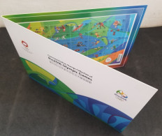 Delcampe - Brazil Rio Olympics Games 2016 Ping Pong Tennis Hockey Golf Football Soccer Cycling Boxing Swimming (folder Set) MNH - Neufs